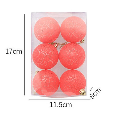 Ukrasi za božićno drvce 6 kom/lot Galvanizirane božićne kuglice Navidad Home Decor Božićni darovi Noel Ornament za Novu 2023.