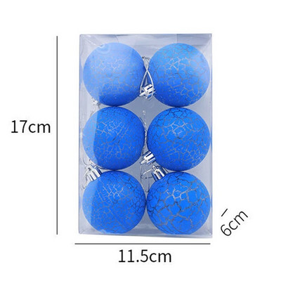 Ukrasi za božićno drvce 6 kom/lot Galvanizirane božićne kuglice Navidad Home Decor Božićni darovi Noel Ornament za Novu 2023.