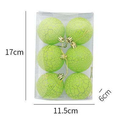 Ukrasi za božićno drvce 6 kom/lot Galvanizirane božićne kuglice Navidad Home Decor Božićni darovi Noel Ornament za Novu 2023.