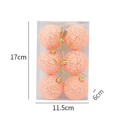 Ukrasi za božićno drvce 6 kom/lot Galvanizirane božićne kuglice Navidad Home Decor Božićni darovi Noel Ornament za Novu 2023.