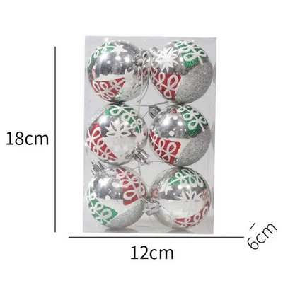 Ukrasi za božićno drvce 6 kom/lot Galvanizirane božićne kuglice Navidad Home Decor Božićni darovi Noel Ornament za Novu 2023.
