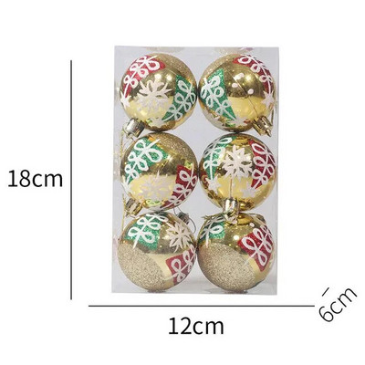 Ukrasi za božićno drvce 6 kom/lot Galvanizirane božićne kuglice Navidad Home Decor Božićni darovi Noel Ornament za Novu 2023.
