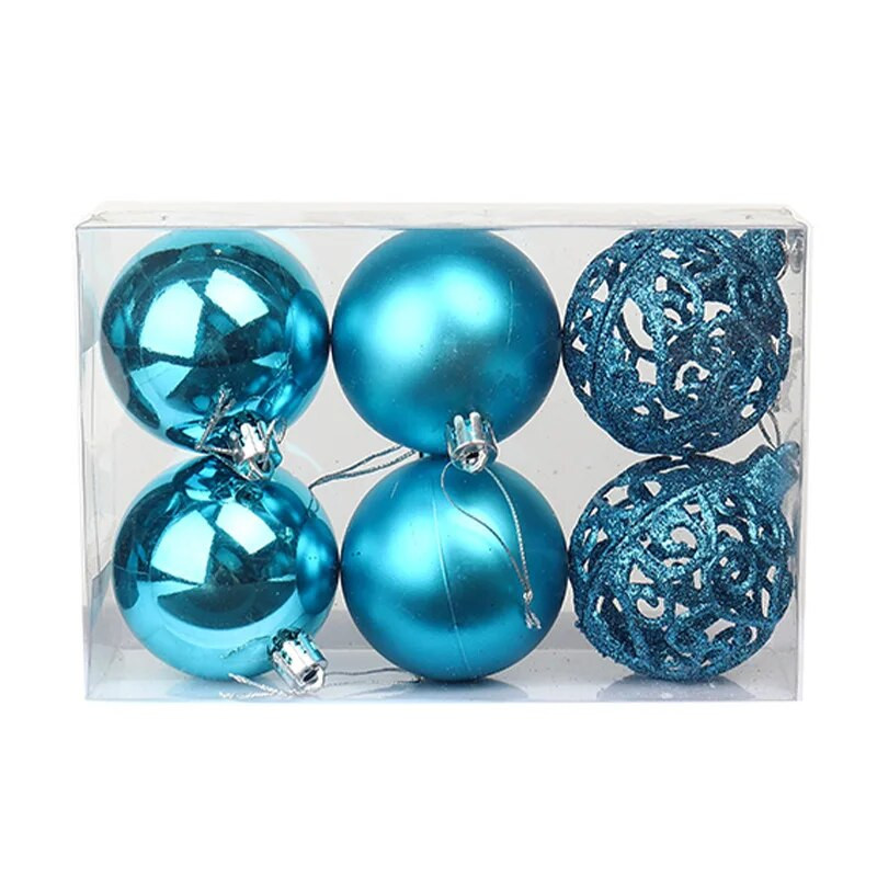 Ukrasi za božićno drvce 6 kom/lot Galvanizirane božićne kuglice Navidad Home Decor Božićni darovi Noel Ornament za Novu 2023.