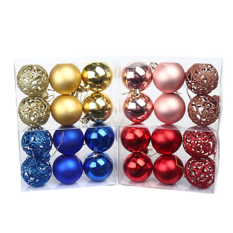 Ukrasi za božićno drvce 6 kom/lot Galvanizirane božićne kuglice Navidad Home Decor Božićni darovi Noel Ornament za Novu 2023.