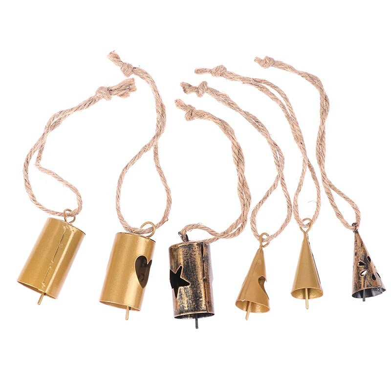Zemniecisks vintage zvans, dzidra skaņa Zvani pret pazušanu Ganību zvani Mini zvana izstrādājumi Ziemassvētku dzīvnieku saimniecības dārza ballīšu dekorēšanai