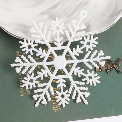Božićni ukrasi od 3/6 komada umjetne snježne pahuljice Privjesak za božićno drvce za uređenje doma Navidad Dodaci za Novu 2023.