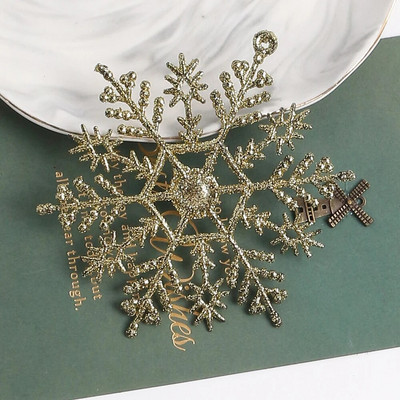 Božićni ukrasi od 3/6 komada umjetne snježne pahuljice Privjesak za božićno drvce za uređenje doma Navidad Dodaci za Novu 2023.