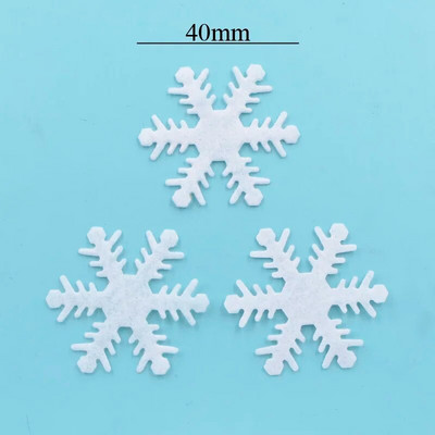 15/20/25/30/40 mm baltas neaustas sniegpārslu aplikācijas kāzām/ballītēm/Ziemassvētku dekoriem, koku rotājumiem, rokdarbiem, DIY aksesuāri