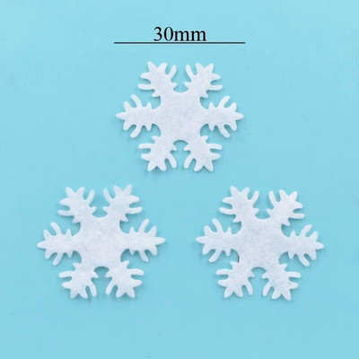 15/20/25/30/40 mm baltas neaustas sniegpārslu aplikācijas kāzām/ballītēm/Ziemassvētku dekoriem, koku rotājumiem, rokdarbiem, DIY aksesuāri