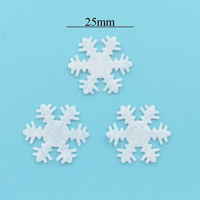 15/20/25/30/40 mm baltas neaustas sniegpārslu aplikācijas kāzām/ballītēm/Ziemassvētku dekoriem, koku rotājumiem, rokdarbiem, DIY aksesuāri