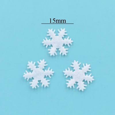 15/20/25/30/40 mm baltas neaustas sniegpārslu aplikācijas kāzām/ballītēm/Ziemassvētku dekoriem, koku rotājumiem, rokdarbiem, DIY aksesuāri
