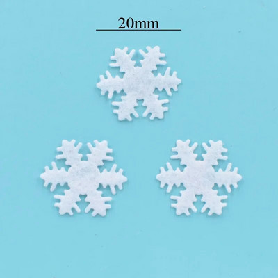 15/20/25/30/40 mm baltas neaustas sniegpārslu aplikācijas kāzām/ballītēm/Ziemassvētku dekoriem, koku rotājumiem, rokdarbiem, DIY aksesuāri