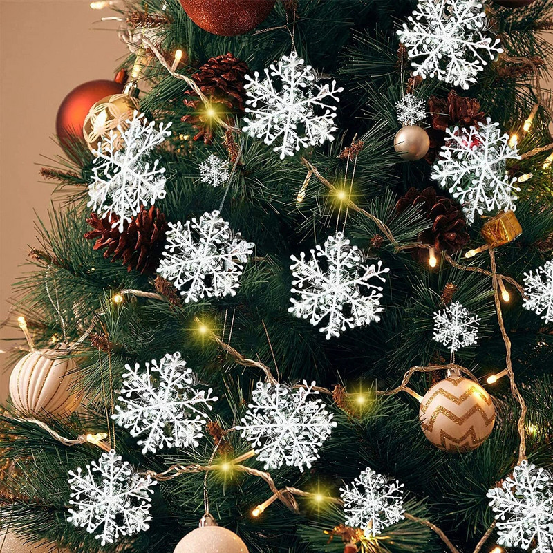 Novogodišnji vijenci Dekoracija doma Velike božićne pahulje Ukrasi Božićno drvce Viseće svjetlucave Snježne pahulje Dekoracija Uradi sam