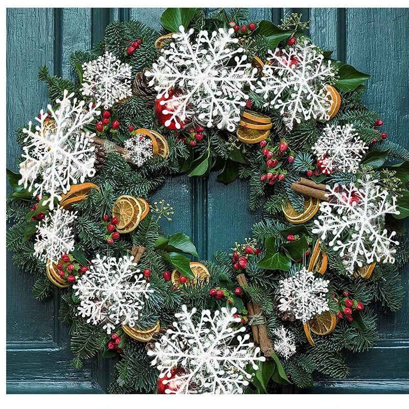Novogodišnji vijenci Dekoracija doma Velike božićne pahulje Ukrasi Božićno drvce Viseće svjetlucave Snježne pahulje Dekoracija Uradi sam