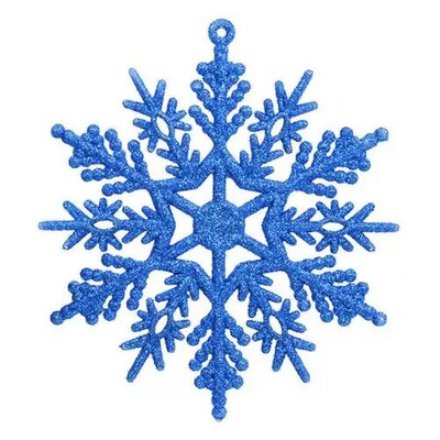 6Pcs 10cm DIY božićni ukrasi za uređenje doma Nova godina 2022. Viseći ukrasi s umjetnim svjetlucavim pahuljama Dekoracija božićnog drvca