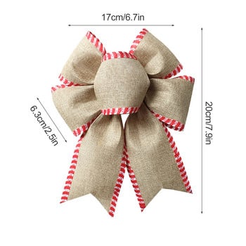 Χριστουγεννιάτικο δέντρο Topper Bow Knot For Home Χριστουγεννιάτικο δέντρο ανθεκτικό δώρο Δημιουργικό αυτοκίνητο καρό κόμπος Χριστουγεννιάτικο φιόγκο 2023 Πρωτοχρονιάτικα διακοσμητικά