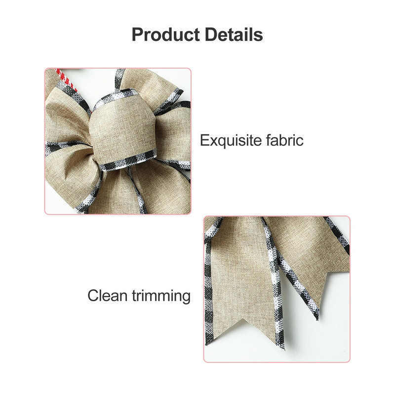 Karácsonyfa masnicsomó otthoni karácsonyfa tartós ajándék kreatív autós kockás csomó karácsonyi íj 2023 újévi díszek