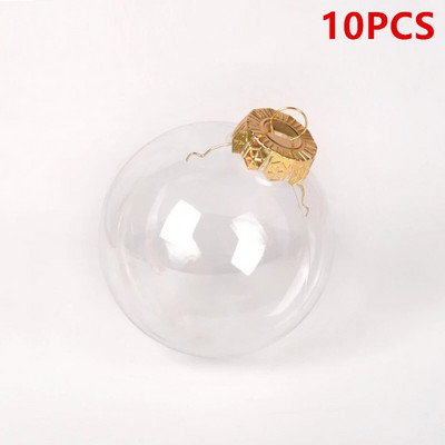 6-10 cm Ziemassvētku caurspīdīga bumbiņa, plastmasas pildāma baukstiņa Ziemassvētku eglītes iekarināmie rotājumi Ziemassvētku dekorēšanai kāzu ballīšu dāvanas