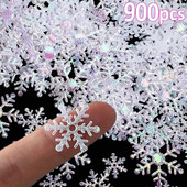 300 kom/vreći 2 cm Božićne pahulje Konfeti Umjetni lažni pahuljice Ukrasi za božićno drvce za kućnu zabavu