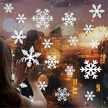 27 τμχ/σετ Χαρούμενα Χριστούγεννα Αυτοκόλλητο Παράθυρο Νιφάδα χιονιού Πρωτοχρονιά Παιδικό Δωμάτιο 2023 Χριστουγεννιάτικα αυτοκόλλητα τοίχου Διακοσμητικά για το σπίτι