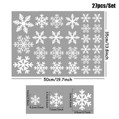 27 kom/set Sretan Božić Snježna pahuljica naljepnica za prozor Nova godina Dječja soba 2023. Božićne zidne naljepnice Dekoracija naljepnica za dom