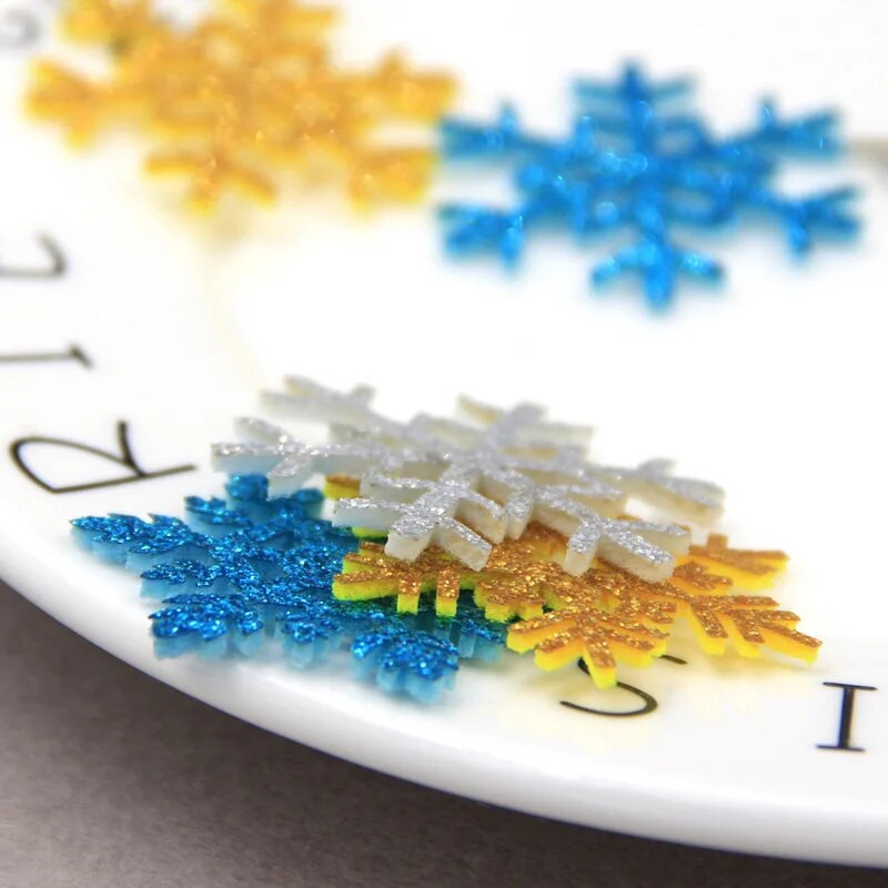 20 komada svjetlucavih božićnih pahuljica, konfeta, umjetnog snijega, privjeska, božićnih ukrasa, uradi sam, vjenčanja, rođendana, Božića, rođenja, Navidada