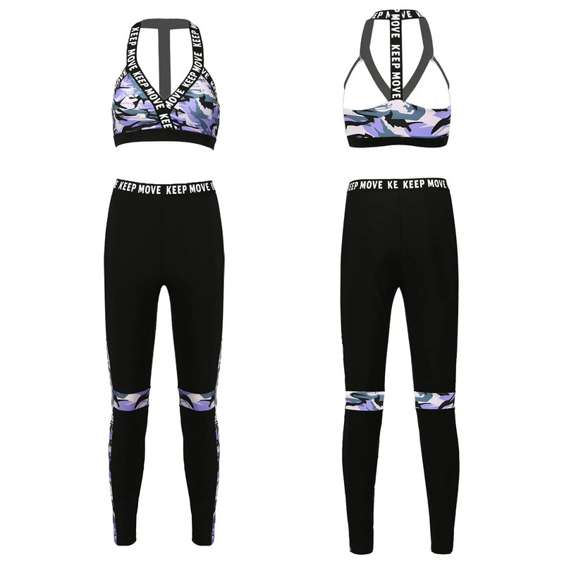 Dvodijelni set za jogu Fitness Sportsko odijelo Trenirka Odjeća za teretanu Sportska odjeća za žene Sportski grudnjak Prsluk Joga Tajice Odjeća za vježbanje