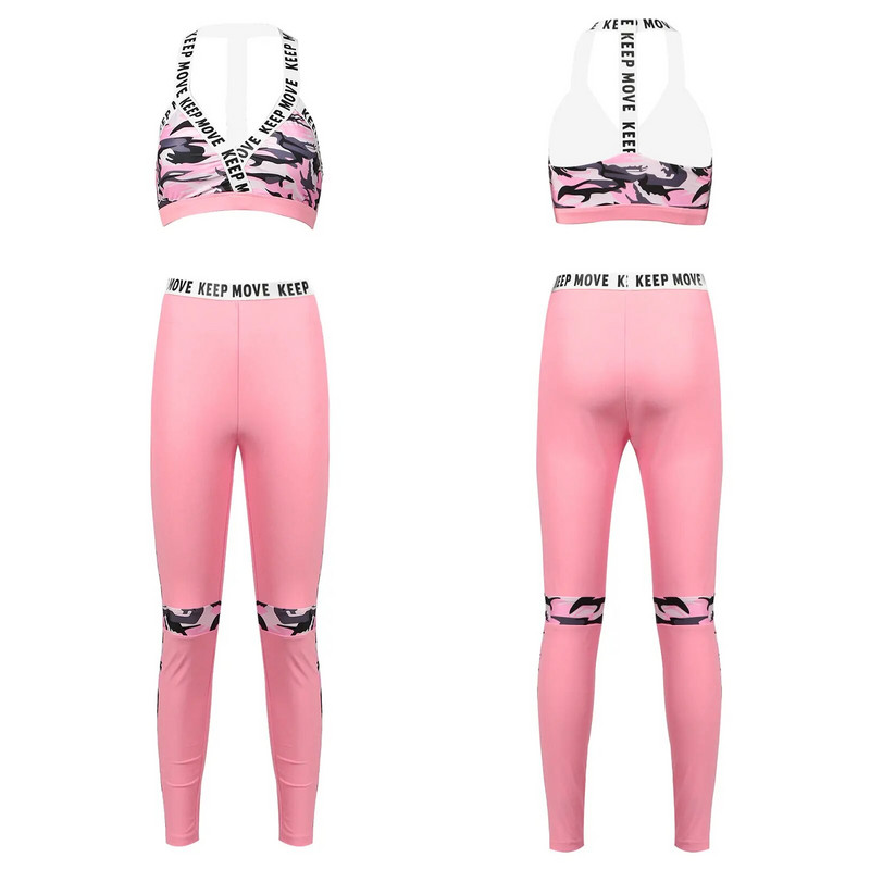 Dvodijelni set za jogu Fitness Sportsko odijelo Trenirka Odjeća za teretanu Sportska odjeća za žene Sportski grudnjak Prsluk Joga Tajice Odjeća za vježbanje