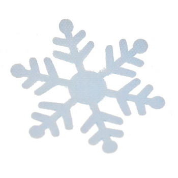 200 τμχ Πολυεστερικές τσόχες επενδεδυμένες απλικέ νιφάδα χιονιού για DIY Craft Party Χριστουγεννιάτικα Scrapbooking Υλικά Διακόσμησης