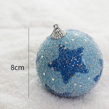 8 см коледни топки Орнаменти за коледно дърво Топка Коледно висящо дърво Висулки Декор за партита в дома 2024 г. Подарък за Нова година Noel Navidad