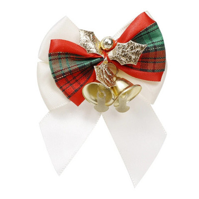 4/1gb Ziemassvētku rotājumi Mini zvana bantīšu kulons Ziemassvētku eglītes zvana loki DIY mājas ballīte Mājas dekorēšana Auduma bantīšu rokdarbi