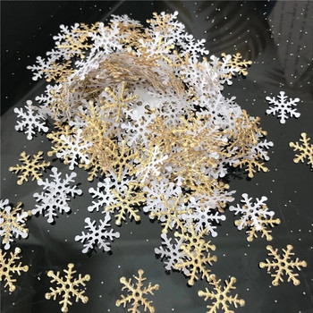 300 τμχ/παρτίδα Χριστουγεννιάτικες νιφάδες χιονιού Κομφετί τεχνητό χιόνι Διακοσμητικά χριστουγεννιάτικων δέντρων για το σπίτι Navidad Διακόσμηση γάμου για πάρτι