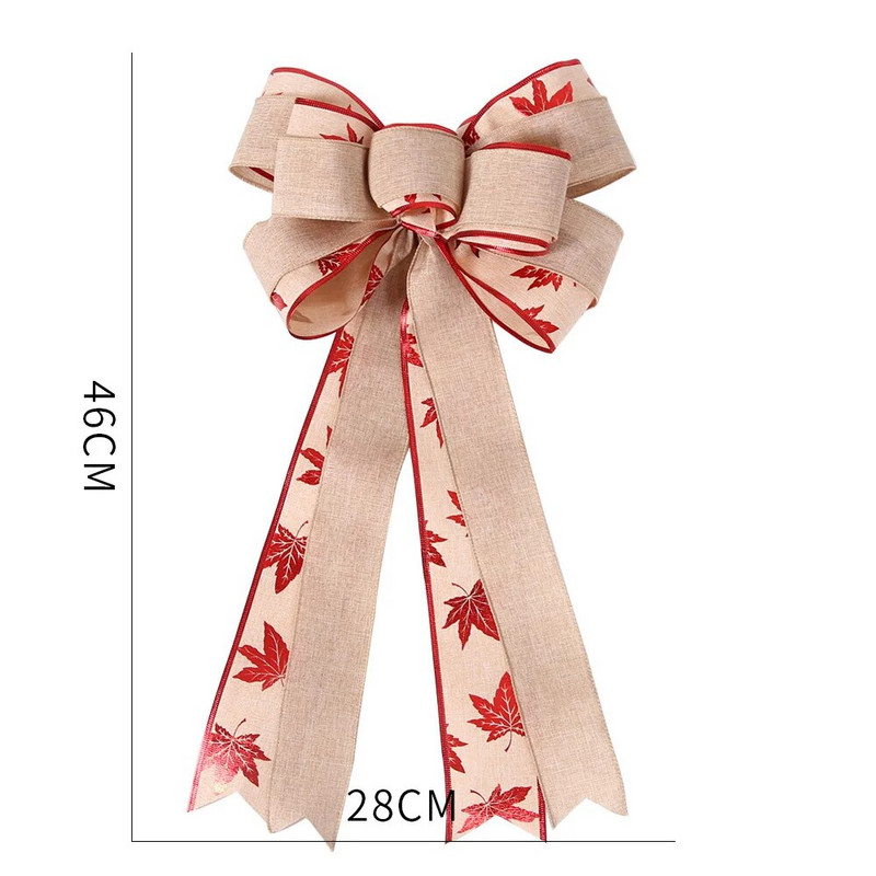 Božićno ukrašena dvostruka membrana bubnjića Utrnuli leptir čvor Božićno drvce Ukrašeno javorovo lišće Leptir čvor