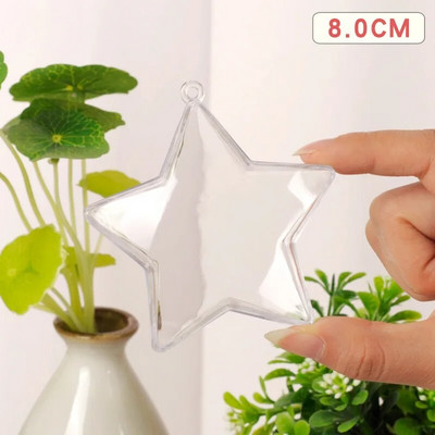 1 kom prozirnih kuglica, plastičnih božićnih ukrasa, prozirna kuglica, ukrasni poklon