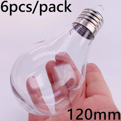 Akcija — 6 gab. — DIY, neplīstošs, caurspīdīgs mājas Ziemassvētku rotājums, bumbiņu rotājums 120*60 mm plastmasas piliens