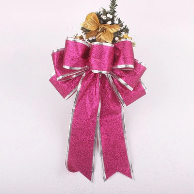 5ausis 7ausis Ziemassvētku bantīte Ziemassvētku rotājums Liels Ziemassvētku bantītis Ziemassvētku eglītes rotājumi bērniem dāvanu kastītes iepakojums Bowknot