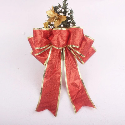 5ausis 7ausis Ziemassvētku bantīte Ziemassvētku rotājums Liels Ziemassvētku bantītis Ziemassvētku eglītes rotājumi bērniem dāvanu kastītes iepakojums Bowknot