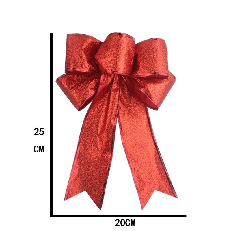 5ausis 7ausis Ziemassvētku bantīte Ziemassvētku rotājums Liels Ziemassvētku bantītis Ziemassvētku eglītes rotājumi bērniem dāvanu kastītes iepakojums Bowknot