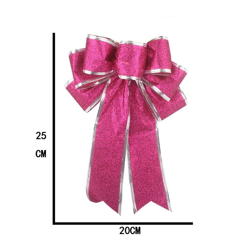 5ausis 7ausis Ziemassvētku bantīte Ziemassvētku rotājums Liels Ziemassvētku bantītis Ziemassvētku eglītes rotājumi bērniem dāvanu kastītes iepakojums Bowknot