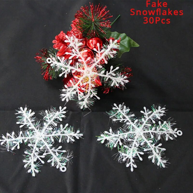JOY-ENLIFE Χριστουγεννιάτικη διακόσμηση λευκή τεχνητή νιφάδα χιονιού ψεύτικη νιφάδα χιονιού Στολίδι Χριστουγεννιάτικου δέντρου Πρωτοχρονιά 2020