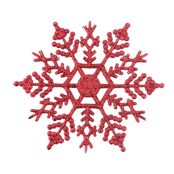 12 τμχ/παρτίδα 8 χρώματα 10cm Χρυσόσκονη Πλαστικό Snowflake Frozen Party Supplies Winter Decor Στολίδια Χριστουγεννιάτικα δέντρα