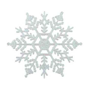 12 τμχ/παρτίδα 8 χρώματα 10cm Χρυσόσκονη Πλαστικό Snowflake Frozen Party Supplies Winter Decor Στολίδια Χριστουγεννιάτικα δέντρα