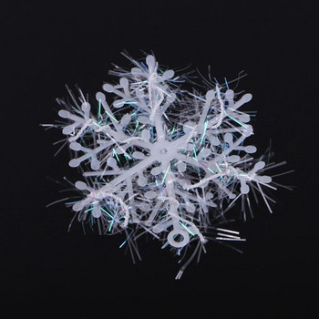 Χριστουγεννιάτικα στολίδια με νιφάδα χιονιού 6τμχ/σετ Κρεμαστά Λευκά Glitter Crafts Supplies for Winder Εσωτερική διακόσμηση αυλής κήπου
