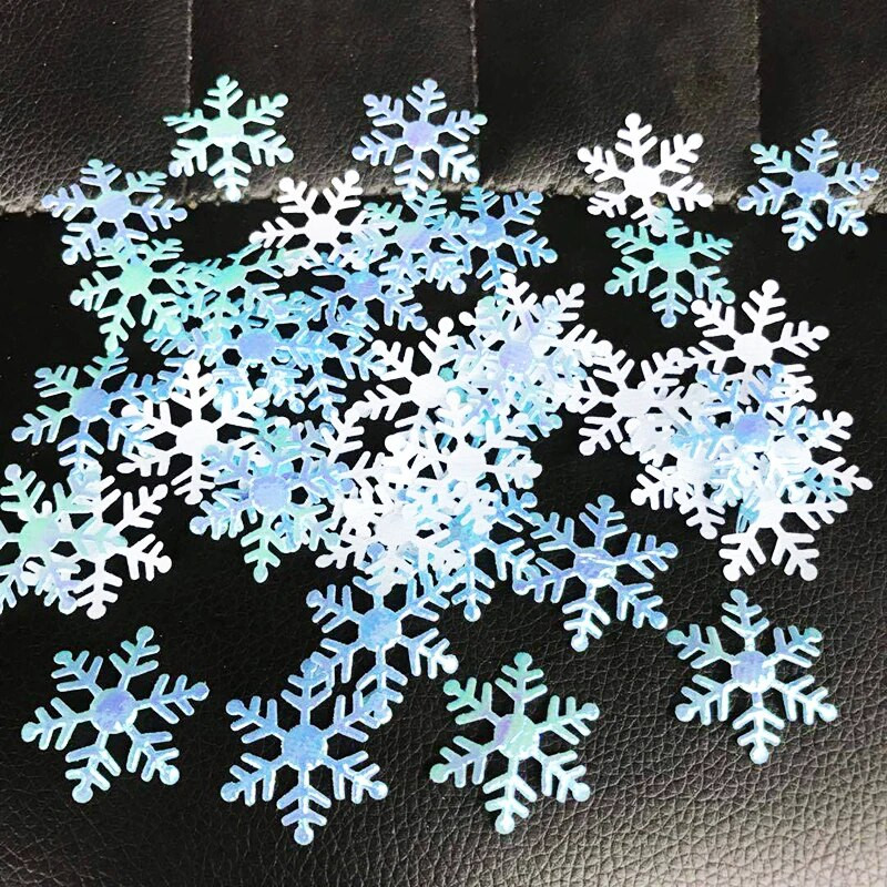 300/600gab 2cm mākslīgais sniegs Ziemassvētku sniegpārslas Ziemassvētku ballīte kāzu konfeti Ziemassvētku rotājumi Jaungada dekors Navidad