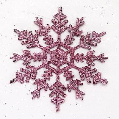 12 komada Snježna pahuljica Potrepštine za zabavu Dekorativni ukrasi Božićni ukrasi Božićna pahuljica Zlatni prah Plastični 24 komada 10 cm snijeg