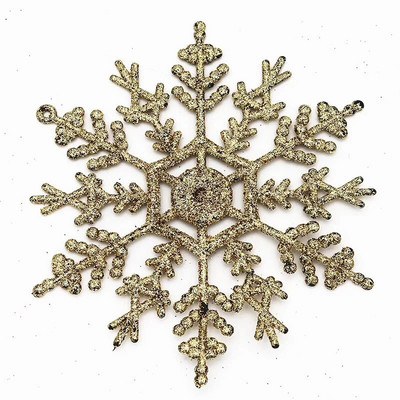 12 komada Snježna pahuljica Potrepštine za zabavu Dekorativni ukrasi Božićni ukrasi Božićna pahuljica Zlatni prah Plastični 24 komada 10 cm snijeg