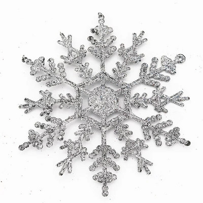 12 komada Snježna pahuljica Potrepštine za zabavu Dekorativni ukrasi Božićni ukrasi Božićna pahuljica Zlatni prah Plastični 24 komada 10 cm snijeg