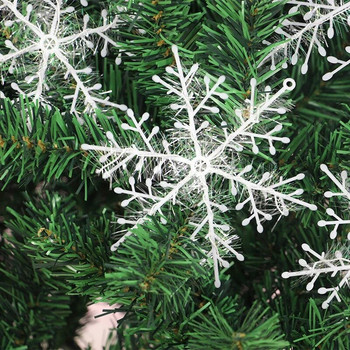 12 бр. 11 см Коледна изкуствена снежинка Декор за коледно дърво Снежни фалшиви снежинки Коледна украса за дома Noel Party
