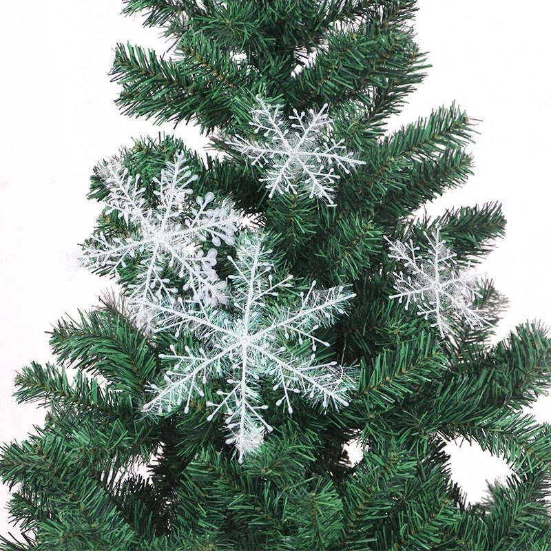 12 vnt 11 cm Kalėdų dirbtinės snaigės Kalėdų eglutės dekoras Sniego netikros snaigės Kalėdų papuošalai namų Noel vakarėliui