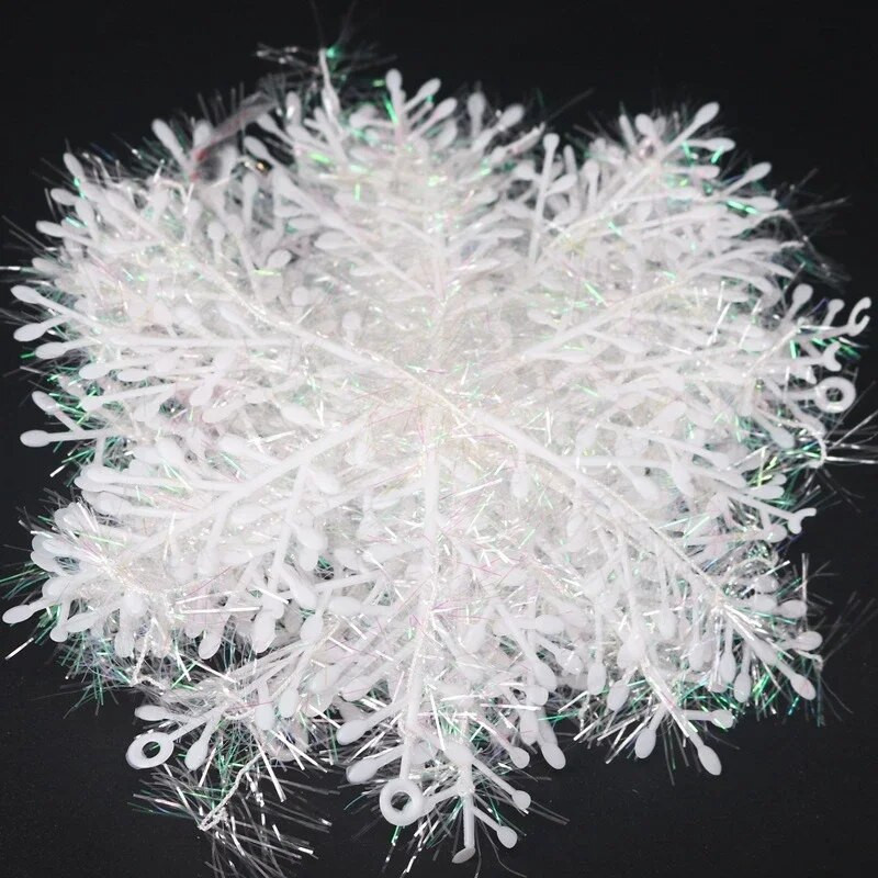 12 vnt 11 cm Kalėdų dirbtinės snaigės Kalėdų eglutės dekoras Sniego netikros snaigės Kalėdų papuošalai namų Noel vakarėliui